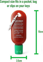Load image into Gallery viewer, Pocket Sriracha Keychain Hot Sauce Bottle

