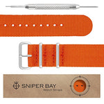 Sniper Bay Nato Watch Strap – Military-Grade Nylon, Stainless Steel – (Orange)