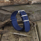 Sniper Bay Nato Watch Strap – Military-Grade Nylon, Stainless Steel – (Navy Blue)