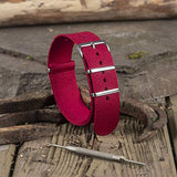 Sniper Bay Nato Watch Strap – Military-Grade Nylon, Stainless Steel – (Red)