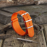 Sniper Bay Nato Watch Strap – Military-Grade Nylon, Stainless Steel – (Orange)