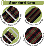 Sniper Bay NATO Watch Strap – Military-Grade Nylon, Stainless Steel – (Black/Grey/Orange)